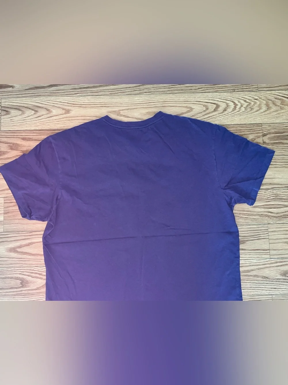 Polo by Ralph Lauren Men’s Purple V-Neck Cotton Tee with Yellow Pony Size Large